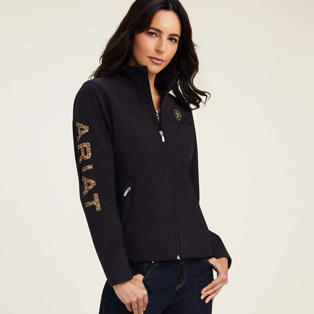 Women's New Team Softshell Jacket - Black/Leopard - 10041278