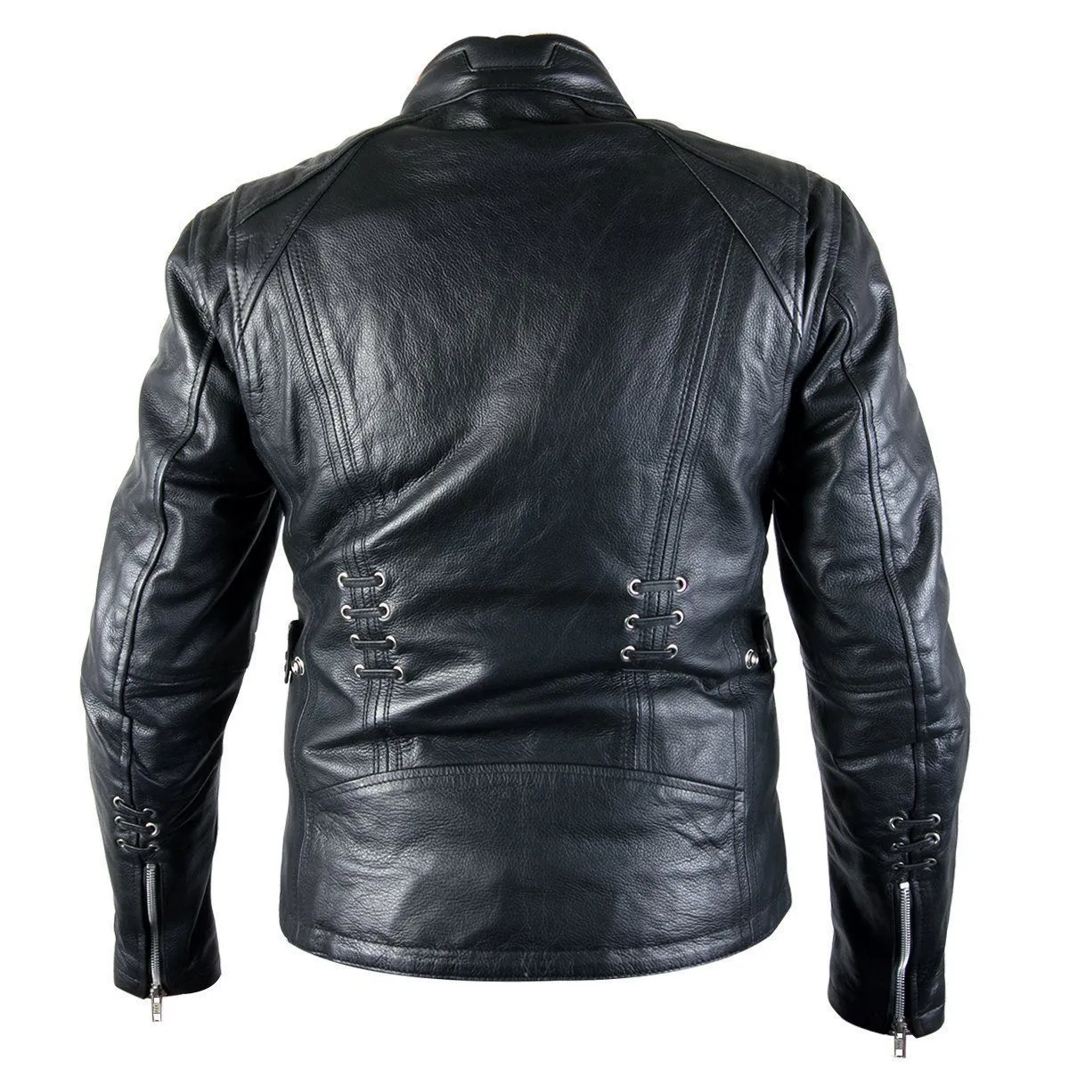 Xelement XS631 'Raven' Ladies Black Premium Cowhide Leather Jacket with Gun Pocket and Zip-Out Liner