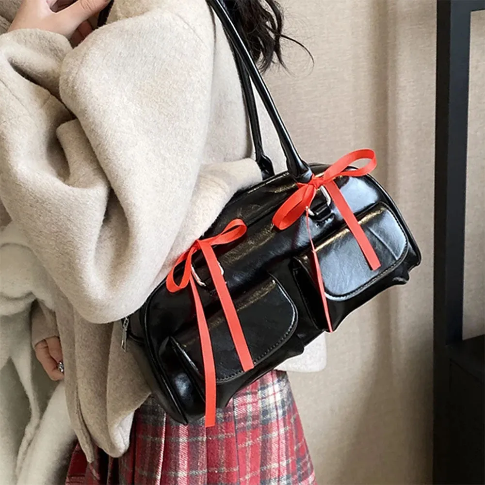 Y2K Shoulder Bag With Bows