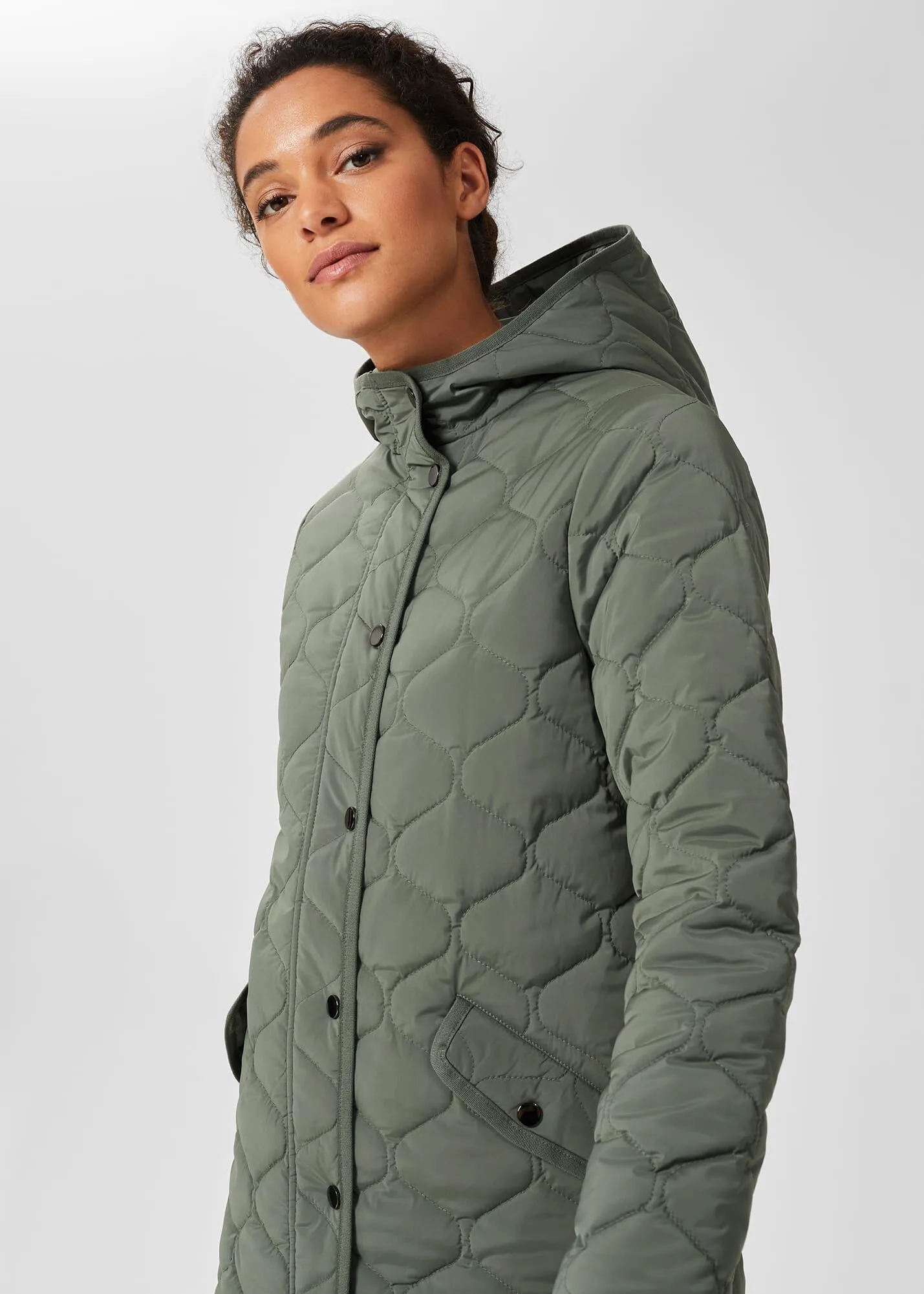 Yasmina Quilted Coat With Hood 