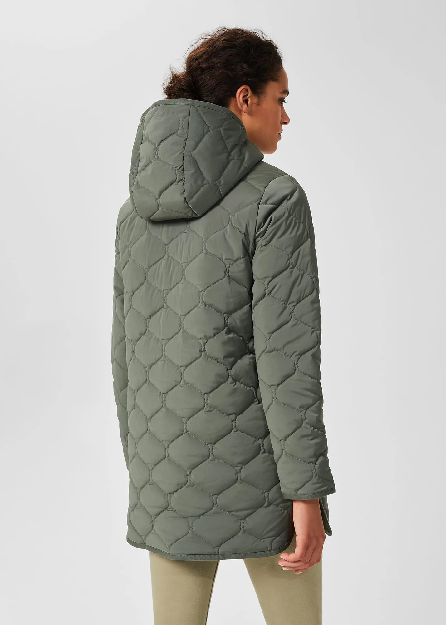 Yasmina Quilted Coat With Hood 