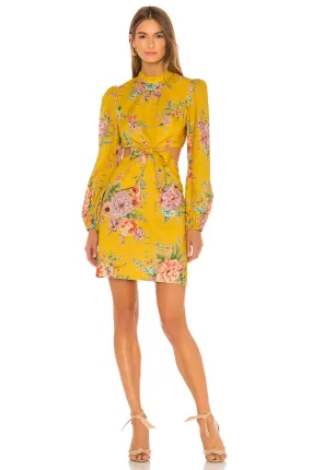 ZIMMERMANN Zinnia Bow Cut Out Short Dress (Yellow) - RRP $595